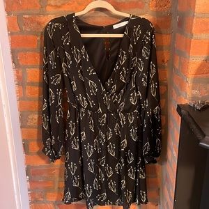 Lush Long Sleeve Flower Dress